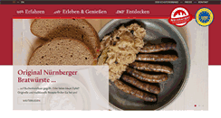 Desktop Screenshot of nuernberger-bratwuerste.de